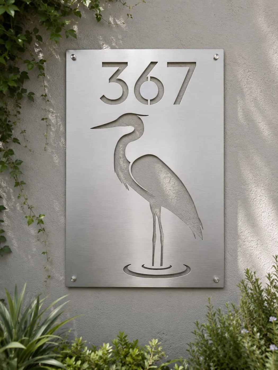Crane Stainless Steel House Number Sign